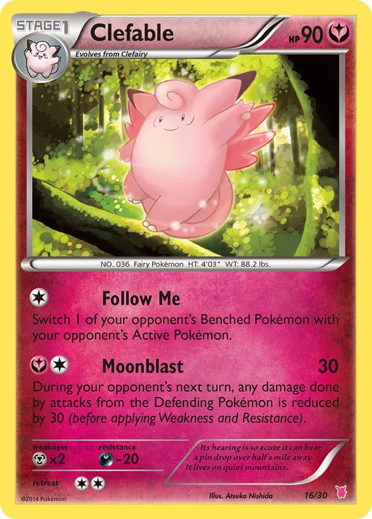 Clefable — Xy Trainer Kit Wigglytuff Pokémon card
