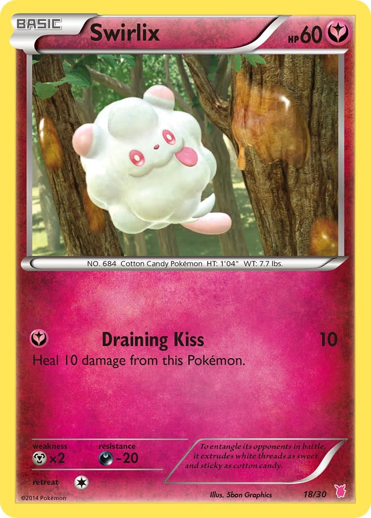 Swirlix — Xy Trainer Kit Wigglytuff Pokémon card